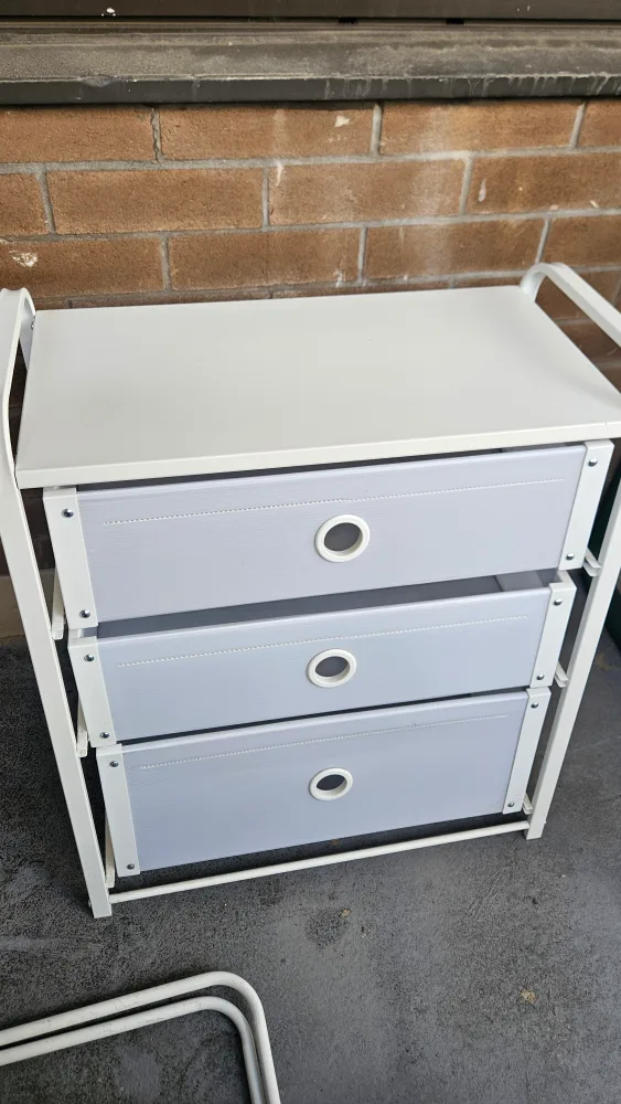 Ikea LOTE 3-drawer chest, white (2 available!) thumbnail
