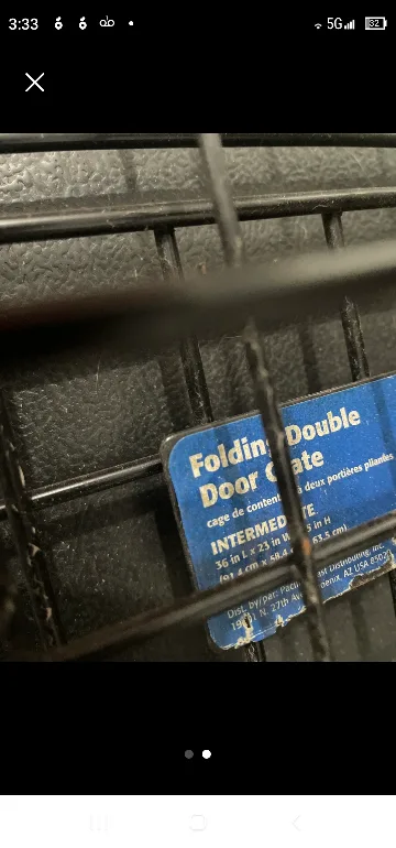 Folding Double Door Dog Gate image indicator(2)