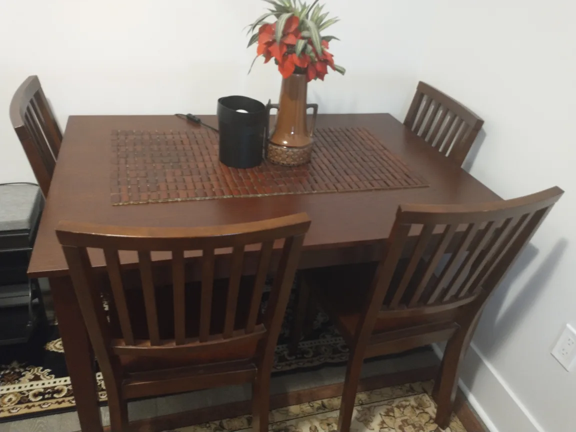 Wooden Dining Table with Chairs image indicator(3)