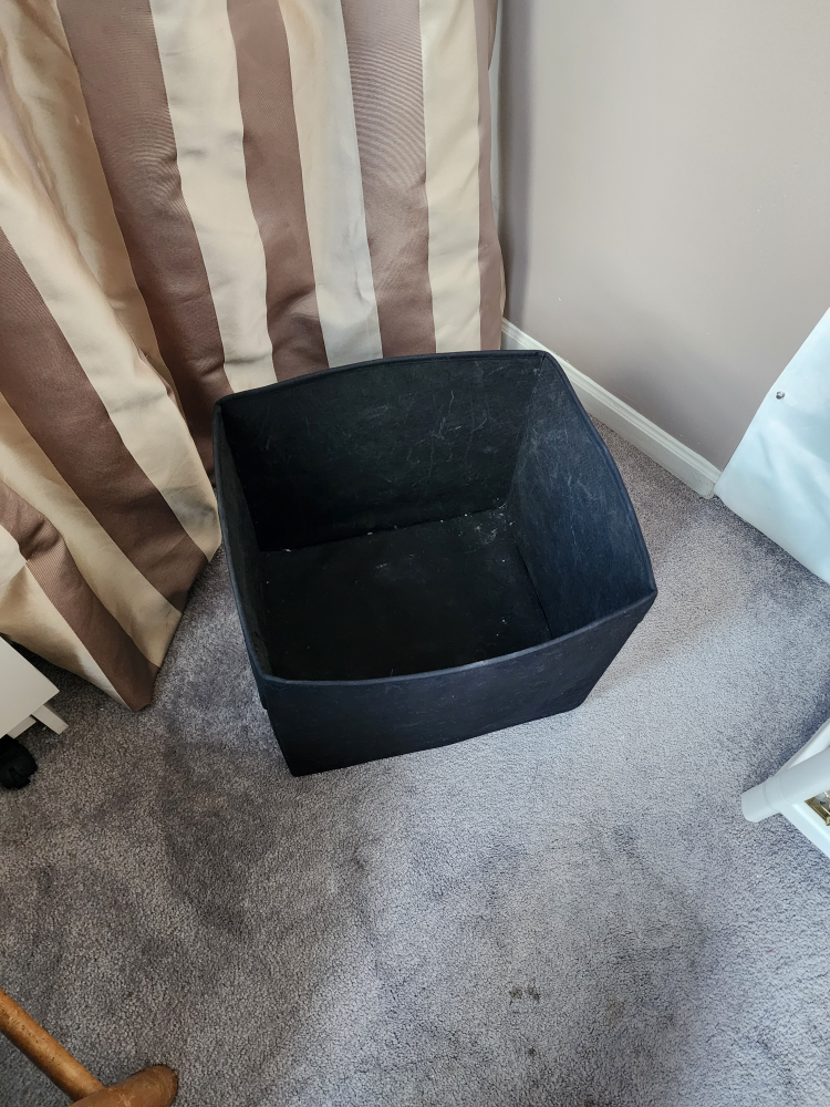 Black Fabric Storage Bin - photo 2
