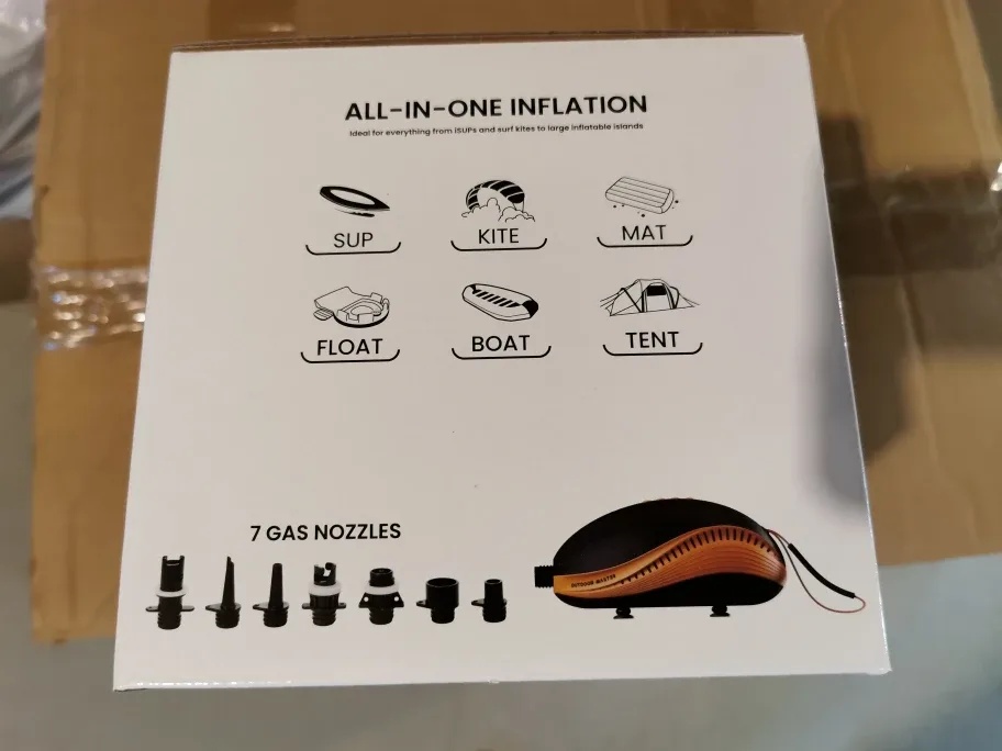 OUTDOORMASTER 20PSI ELECTRIC AIR PUMP 40% OFF RETAIL image indicator(5)