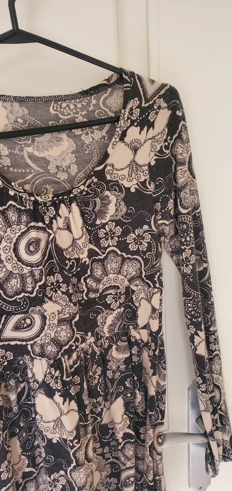 Floral Print Long Sleeve Dress image indicator(2)