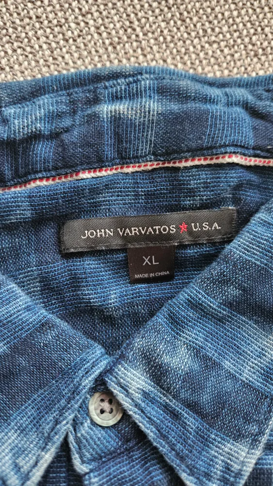 John Varvatos Blue Plaid Shirt thumbnail
