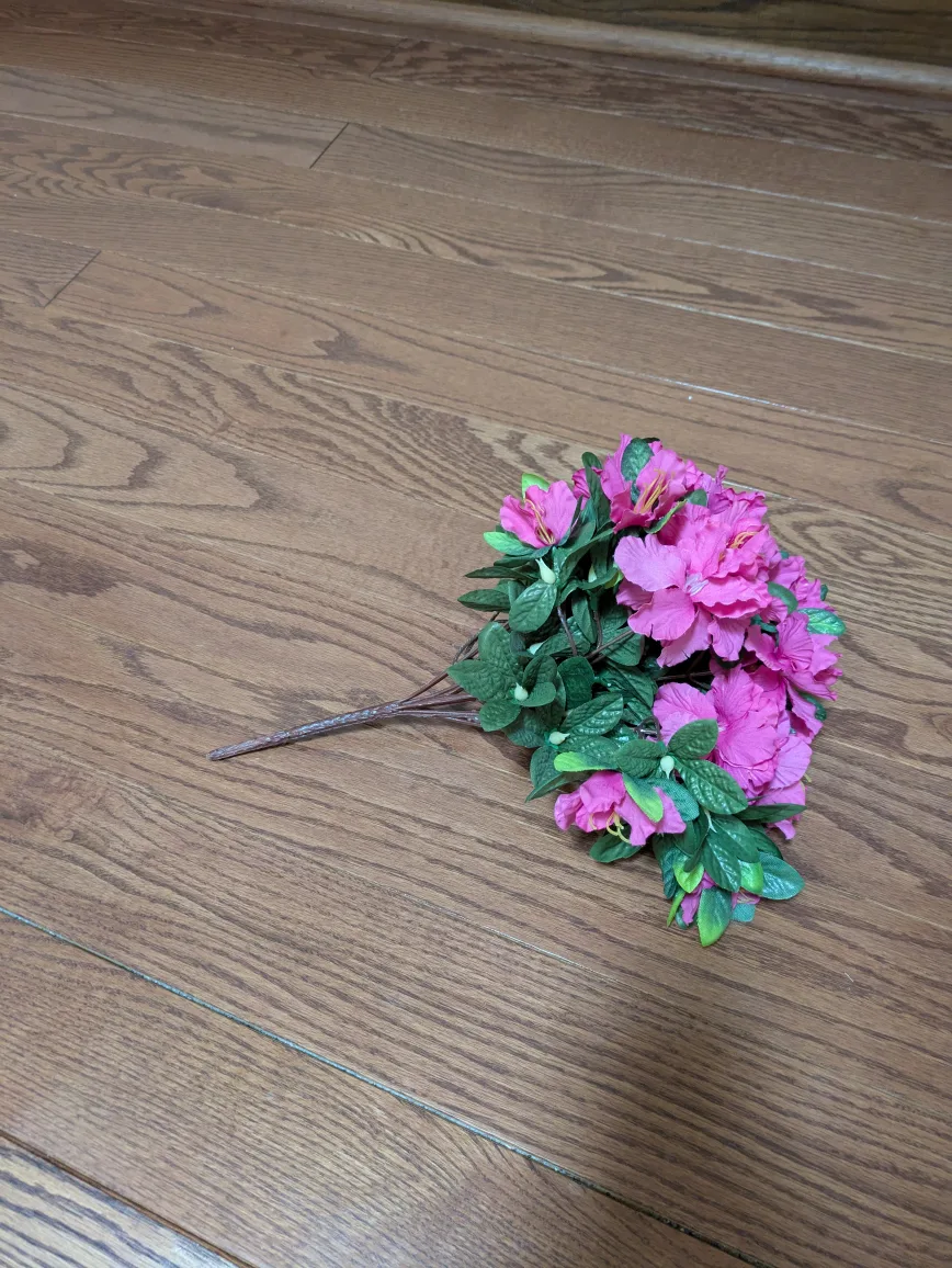 🌟#freecycle, Pink Azalea Artificial Flower Bouquet image indicator(2)