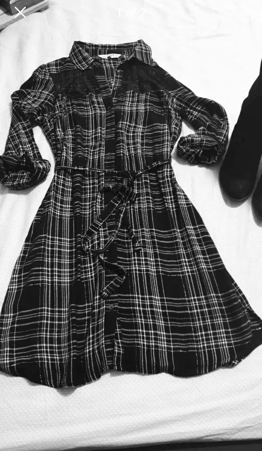 Plaid Long Sleeve Dress image indicator(5)