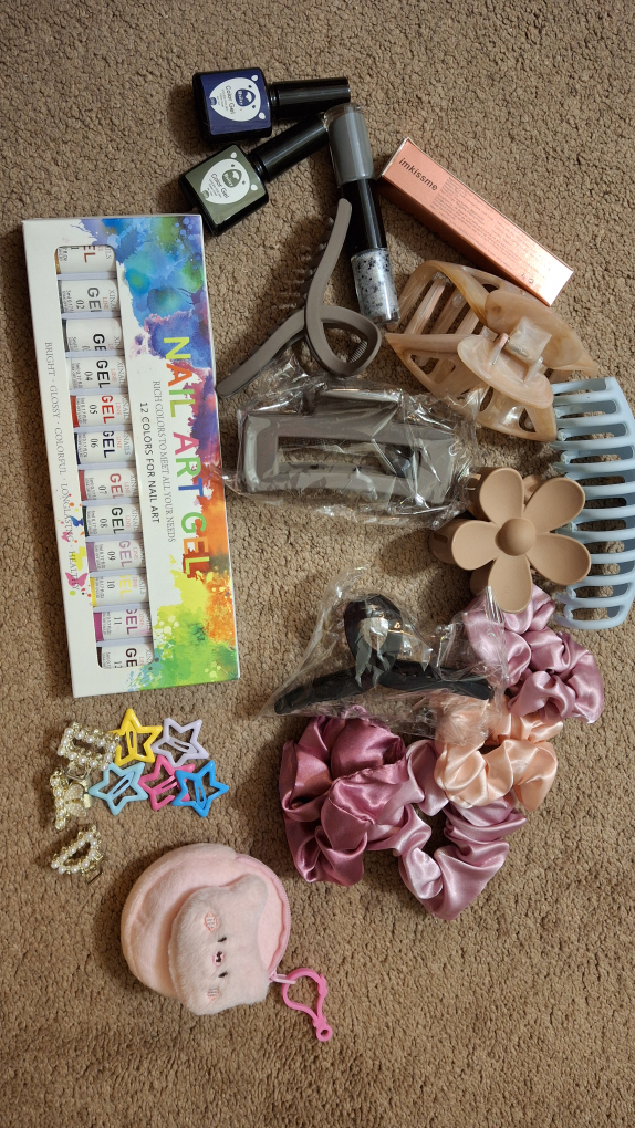 Nail Art Gel Set & Hair Accessories