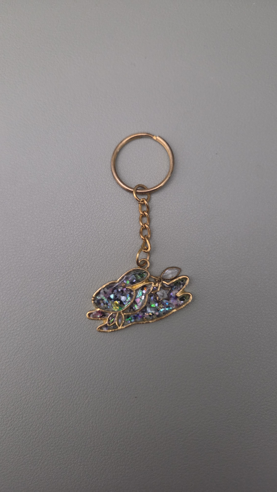 Handmade Bunny Keychain - Gold Tone