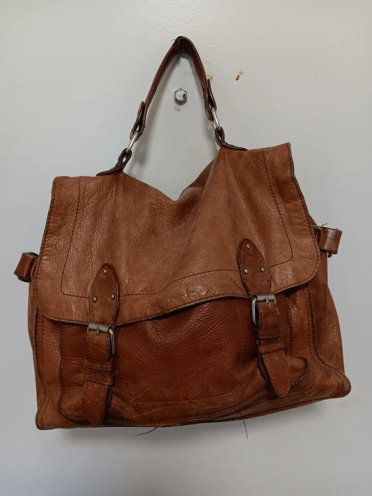 H&M Leather Satchel Bag - Brown thumbnail