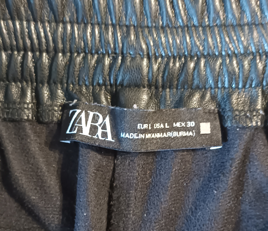 Zara Black Faux Leather Joggers - photo 3