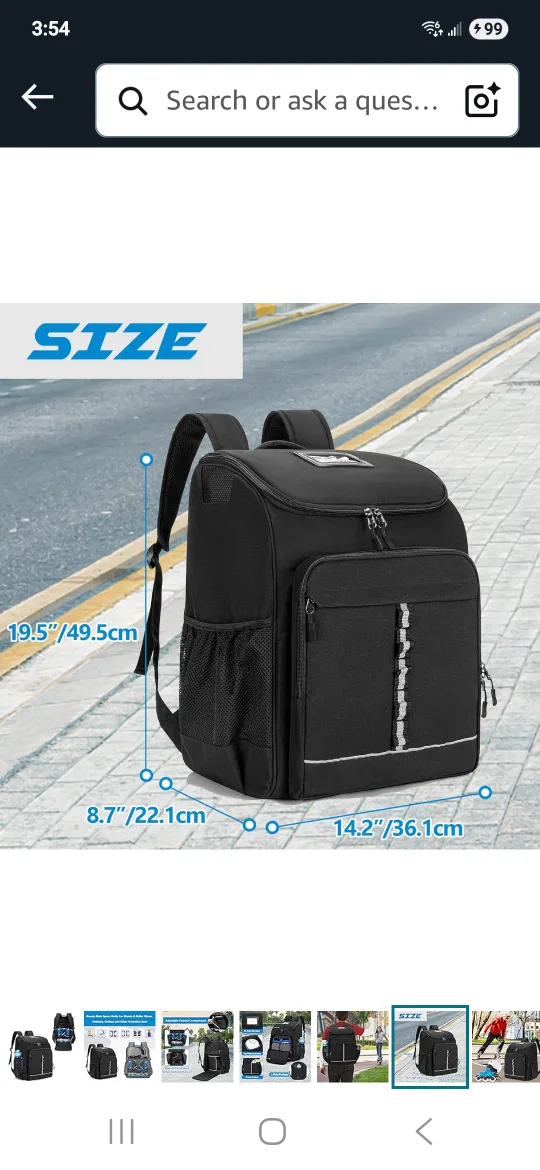 Black Roller Skate Backpack image indicator(5)