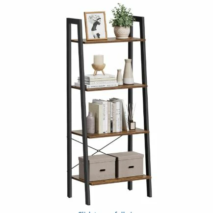 VASAGLE Ladder Shelf, 4-Tier Bookshelf