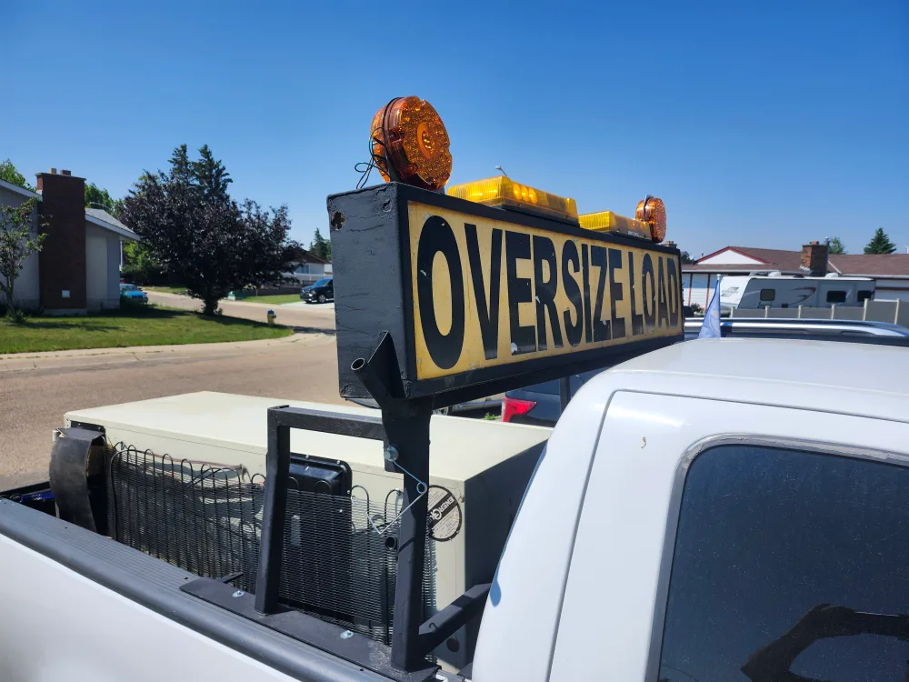 oversize Load sign and equipment