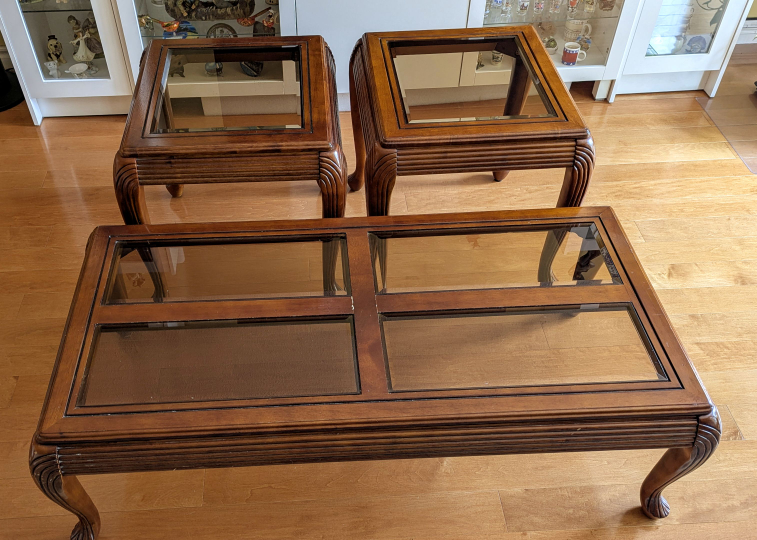 Wooden Coffee Table Set - photo 2