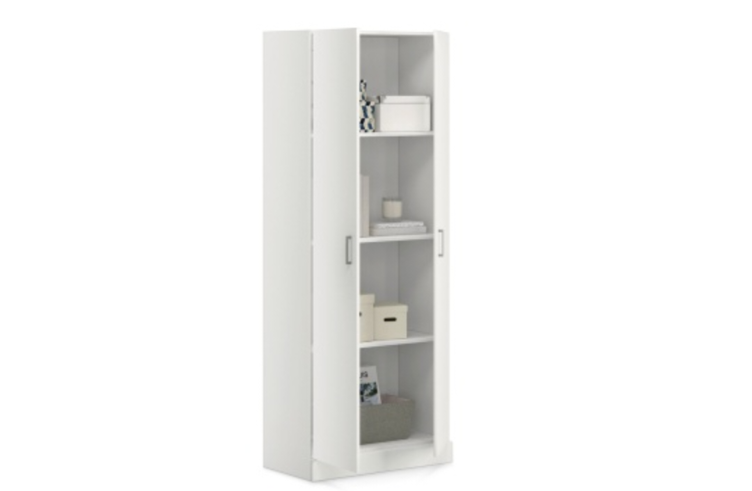 White 2-Door Wardrobe Cabinet - photo 3