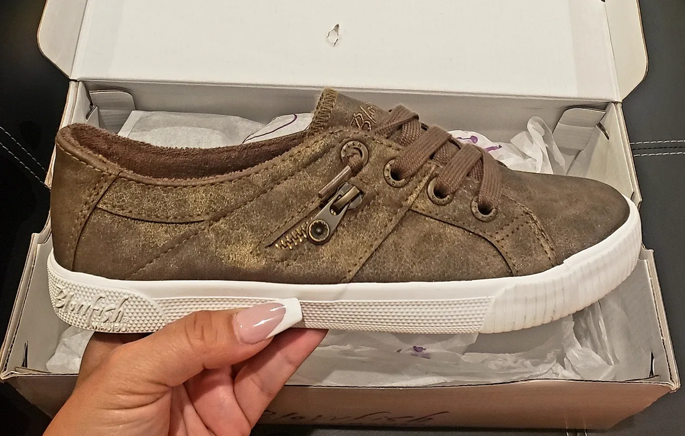 New Blowfish Malibu Brown Canvas Sneakers, US 7.5 thumbnail