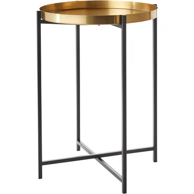 Life at Home Foldable Accent Table - Gold & Black thumbnail