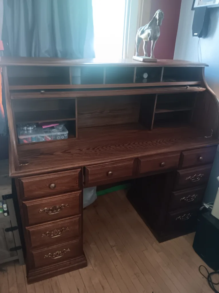 Roll Top Desk - Wood thumbnail