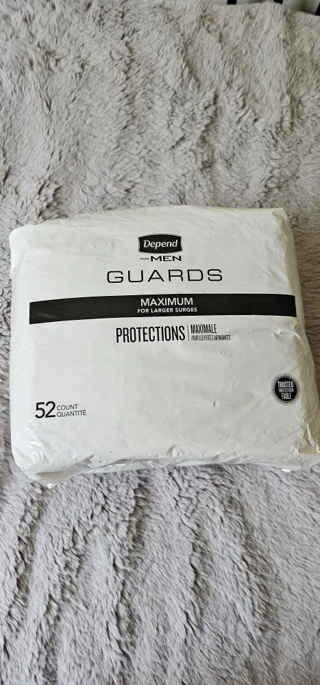 Depend Guards for Men - Maximum Protection, 52 Count thumbnail