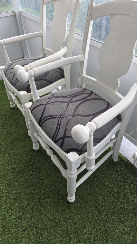 Set of 2 White Armchairs - photo 3
