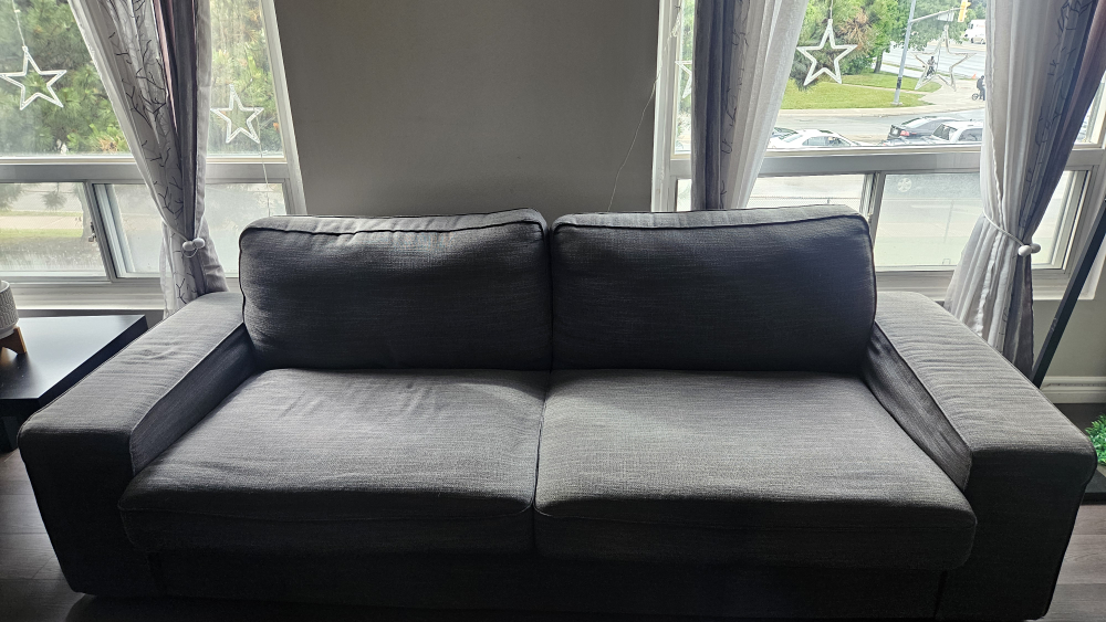 Grey fabric sofa