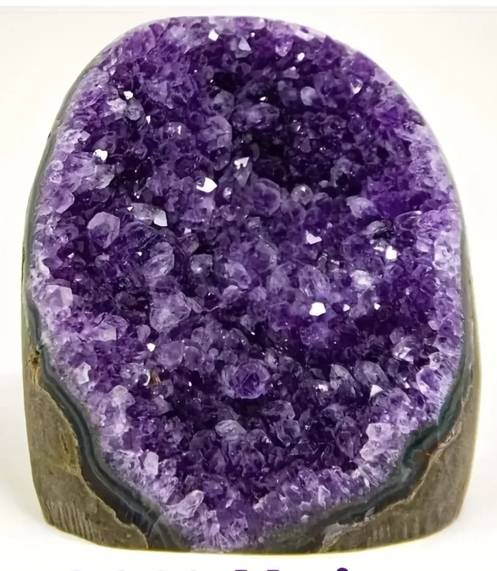 Amethyst Crystal Cluster In Original Rock image indicator(3)