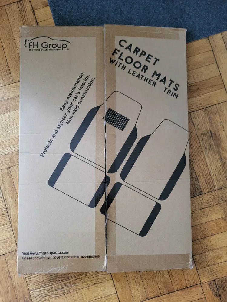 Carpet Floor Mats with Leather Trim thumbnail
