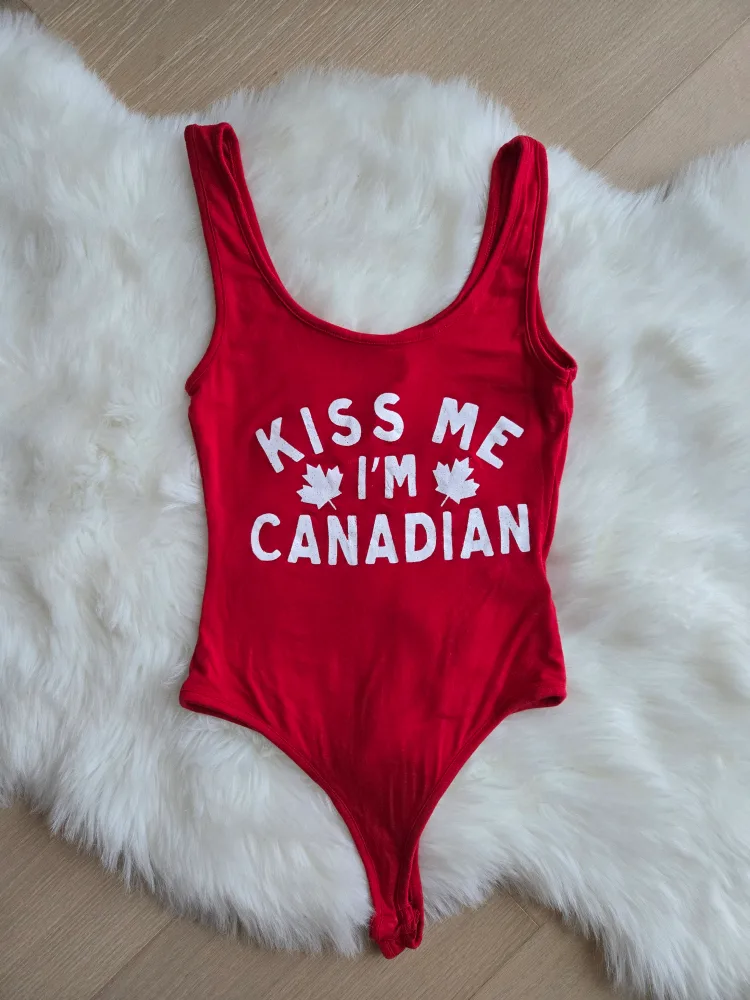 Kiss Me I'm Canadian Bodysuit XS thumbnail