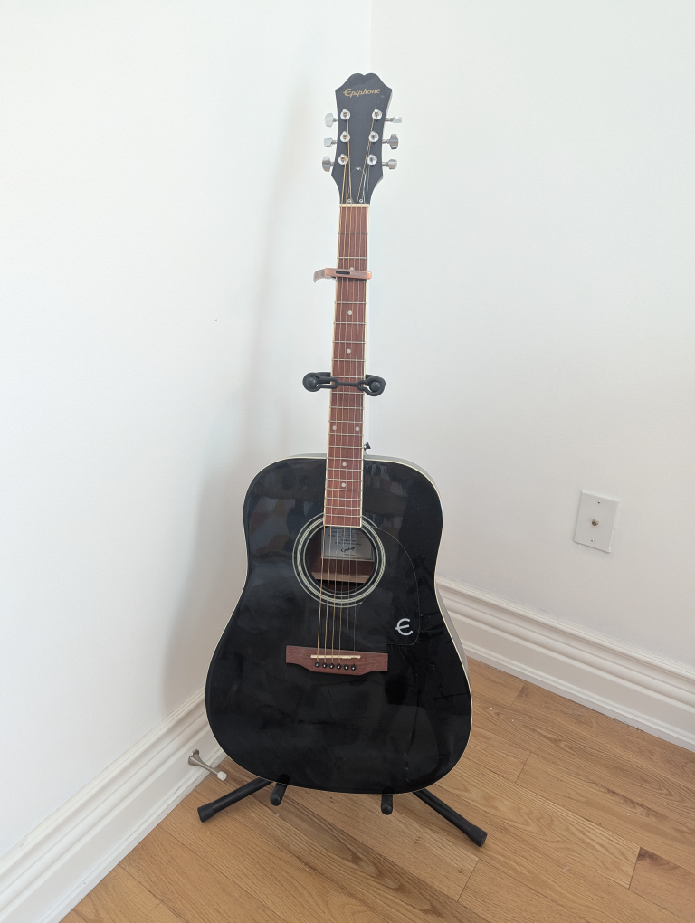 Acoustic Guitar with Stand