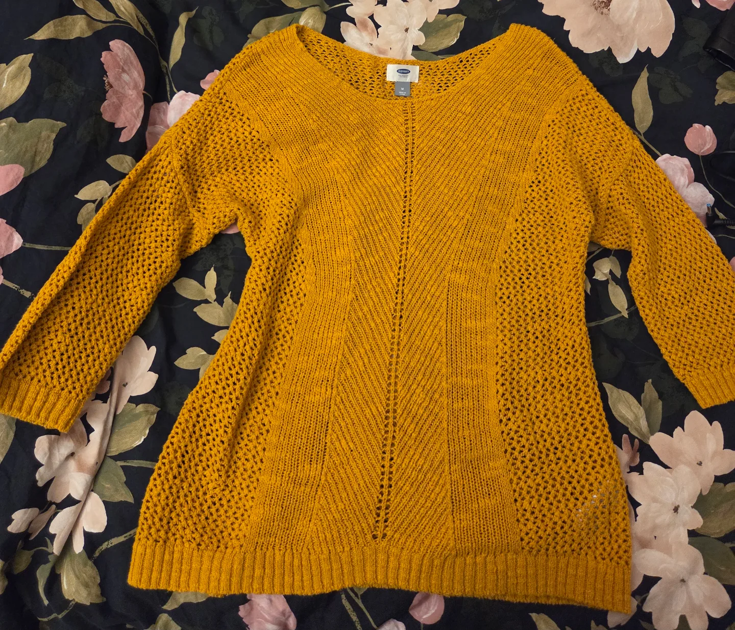Mustard Coloured Knit Sweater - M thumbnail