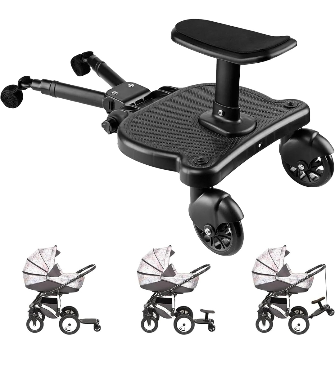 Stroller Board with Seat - Toddler Ride-Along Board