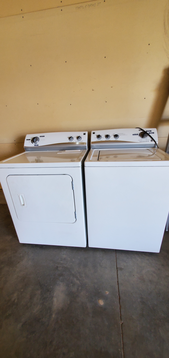 White Washing Machine and Dryer Set