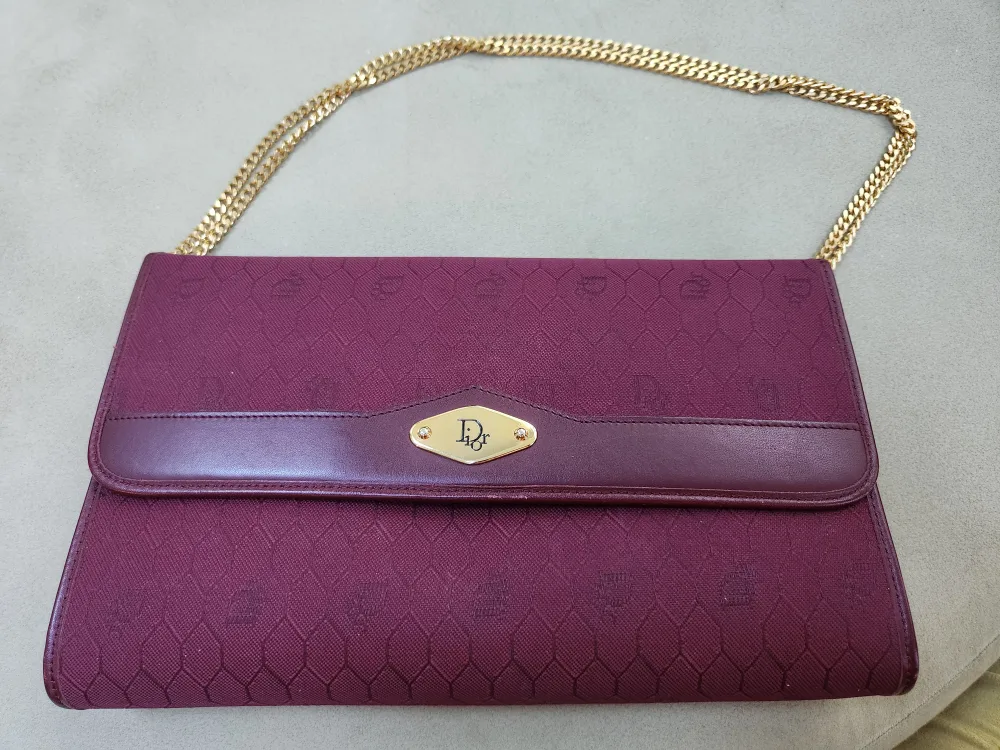 Christian Dior Burgundy Clutch Bag image indicator(3)