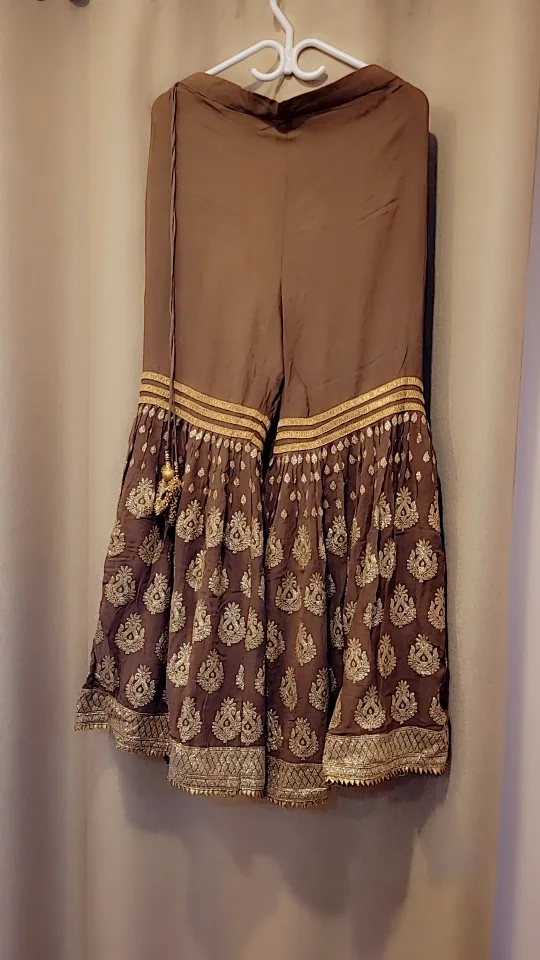 Beautiful Brown Kurta Gharara Set thumbnail
