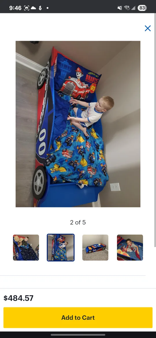 x2 Toddler Race Car Bed (Price drop) image indicator(3)