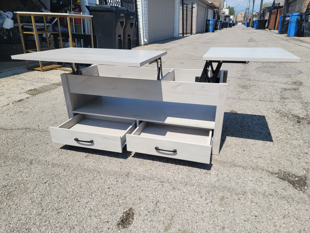 Gray Lift-Top Coffee Table - photo 4