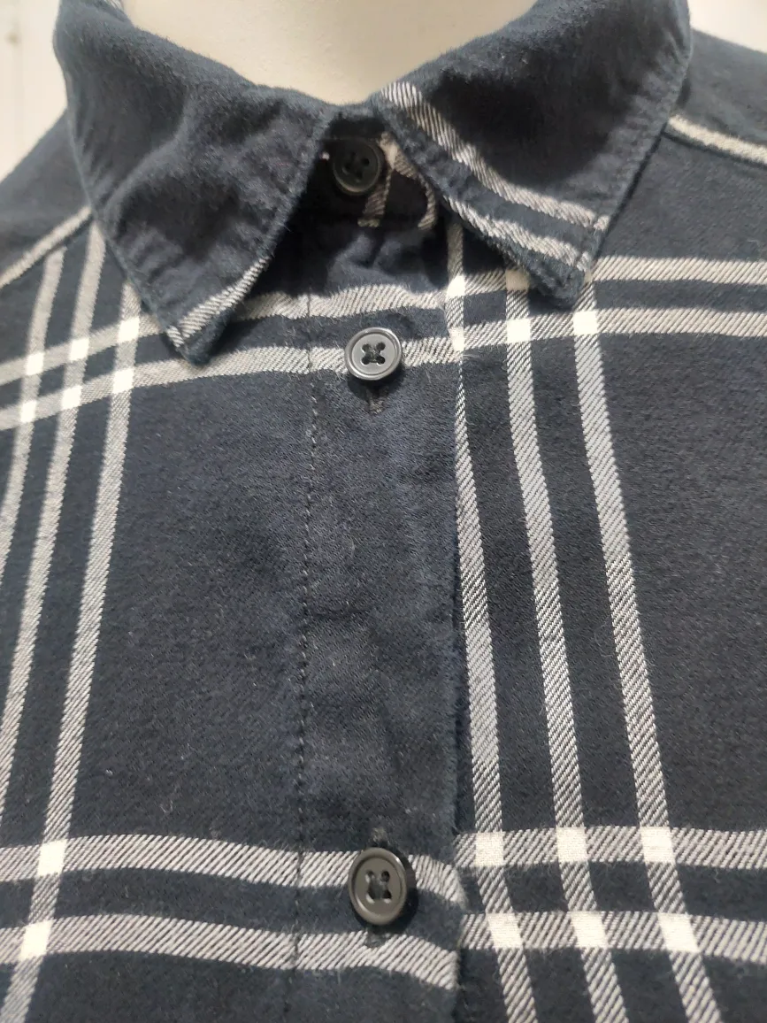 H&M Women's Black Plaid Soft Cotton Shirt Small image indicator(4)