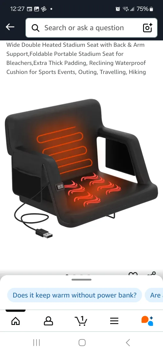 Heated Stadium Seat thumbnail