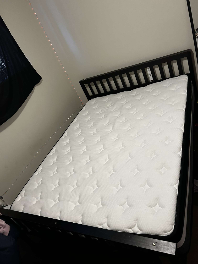 Queen Bed Frame & Mattress - photo 2