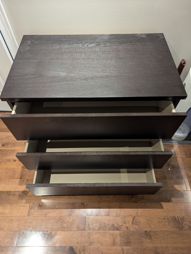 Dark Brown 3-Drawer Dresser - photo 3