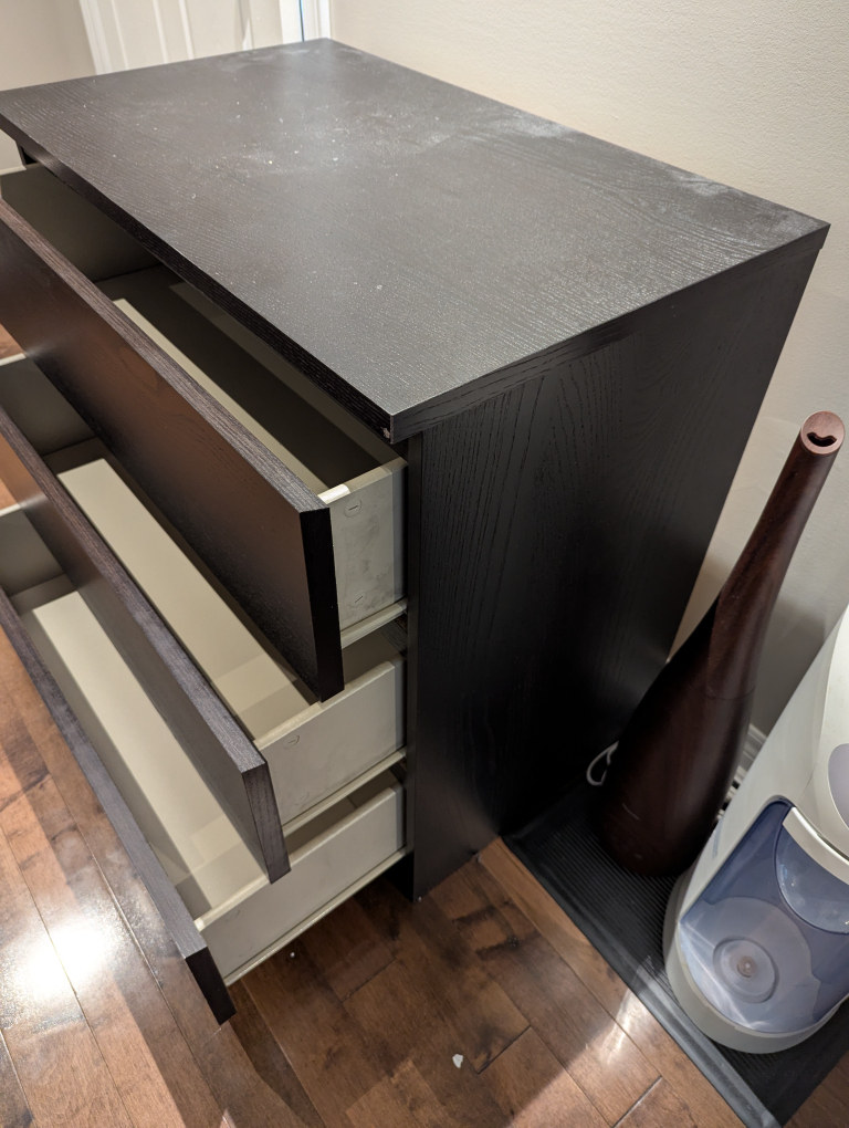 Dark Brown 3-Drawer Dresser - photo 5