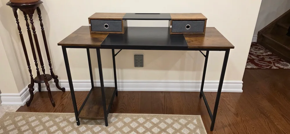 Wooden Desk With Storage Drawers thumbnail