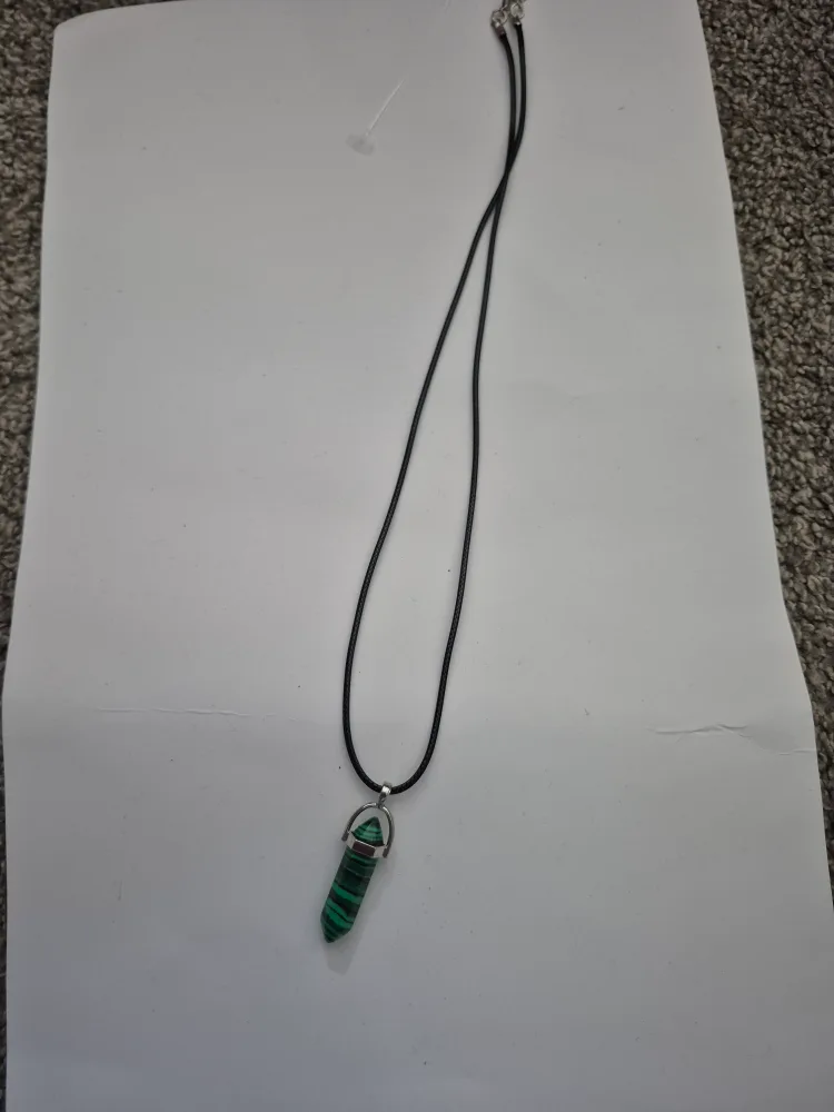 Malachite Crystal Pendant Necklace thumbnail