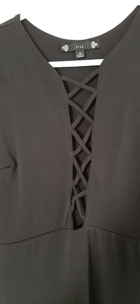 Iris Black Criss Cross Dress - Size M - photo 2