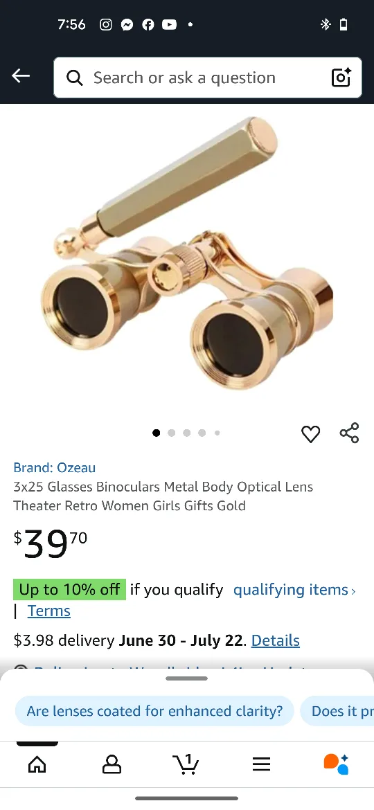 Gold Opera Glasses thumbnail