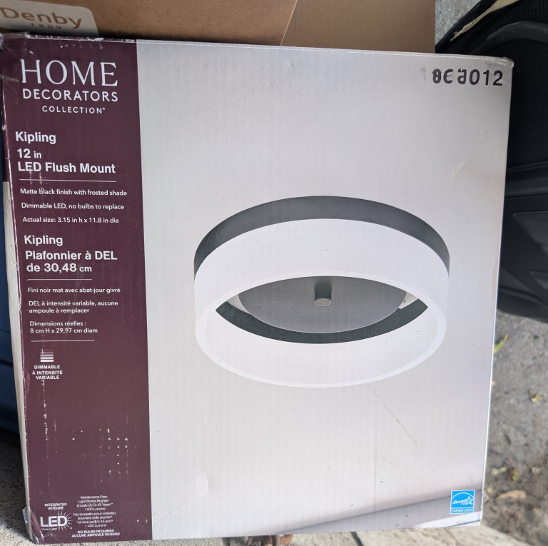 Home Decorators Collection 12 in. LED Flush Mount