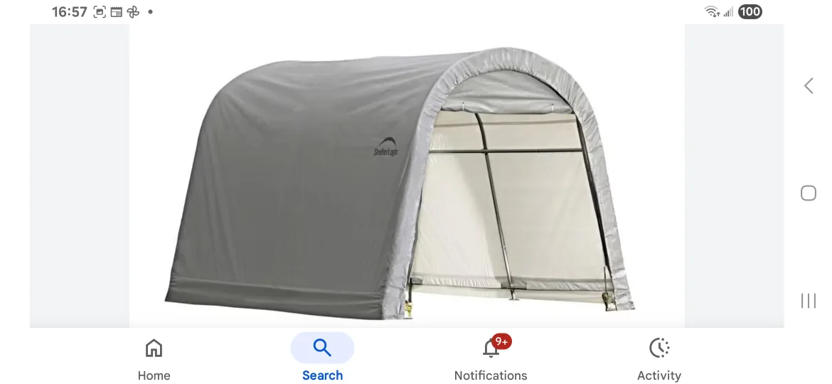 ShelterLogic Gray Storage Shelter thumbnail