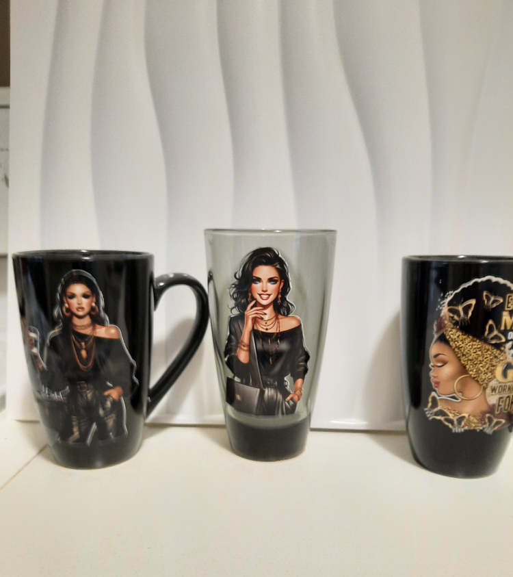 Set of Decorative Mugs and Glassware