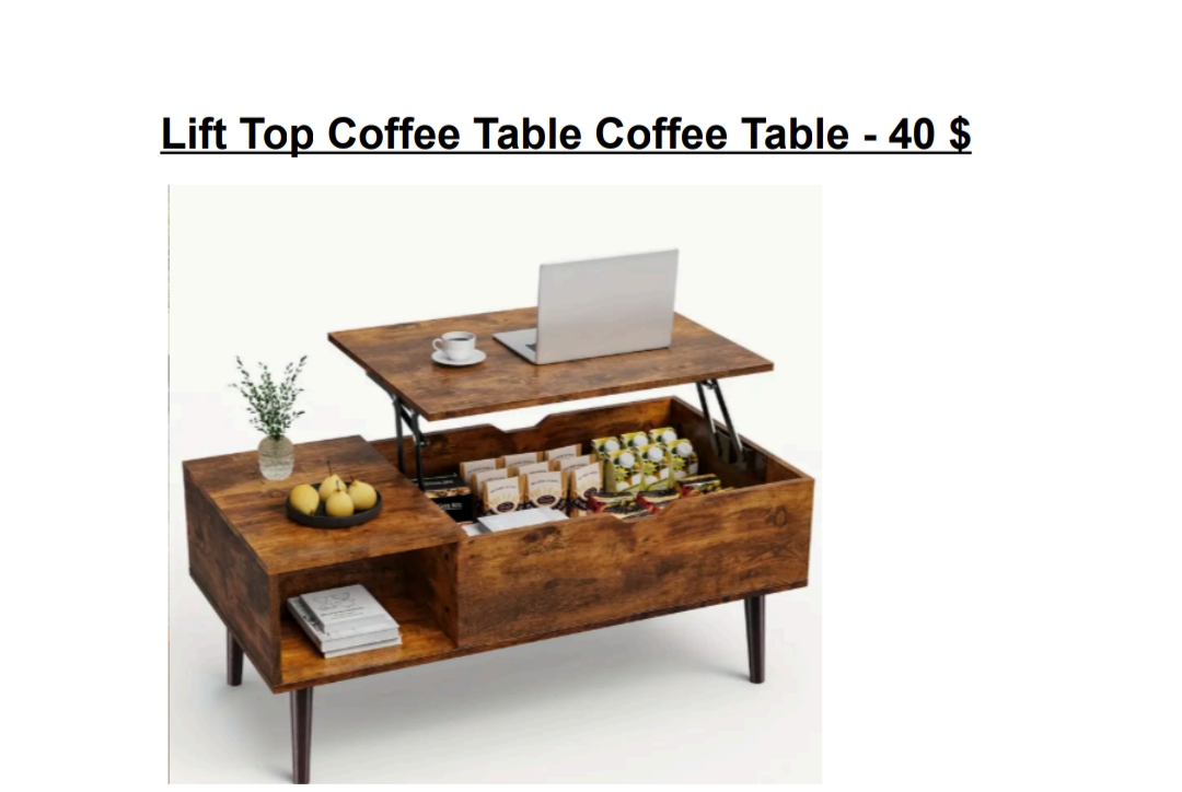 Lift Top Coffee Table