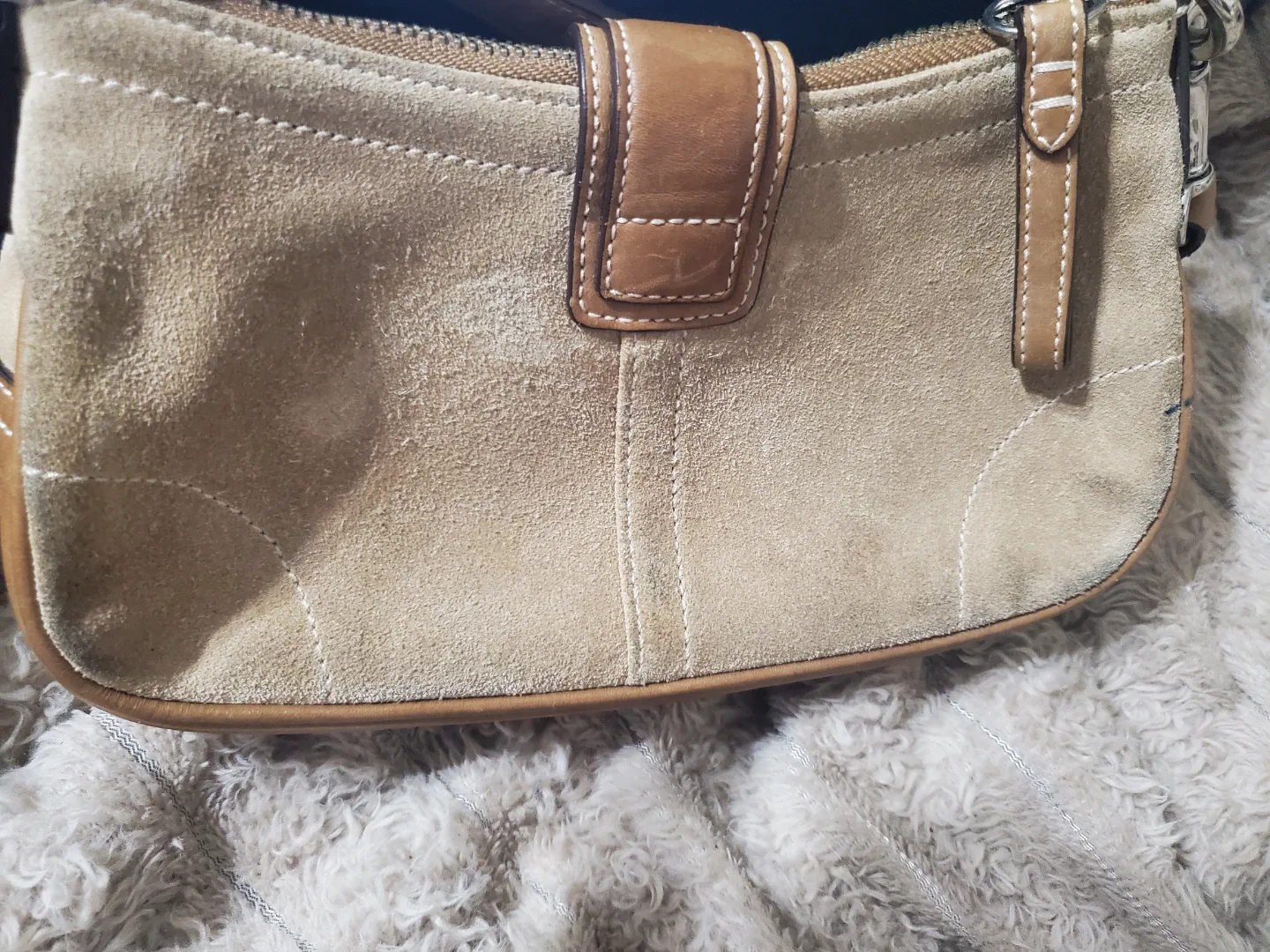 Coach Suede Handbag thumbnail