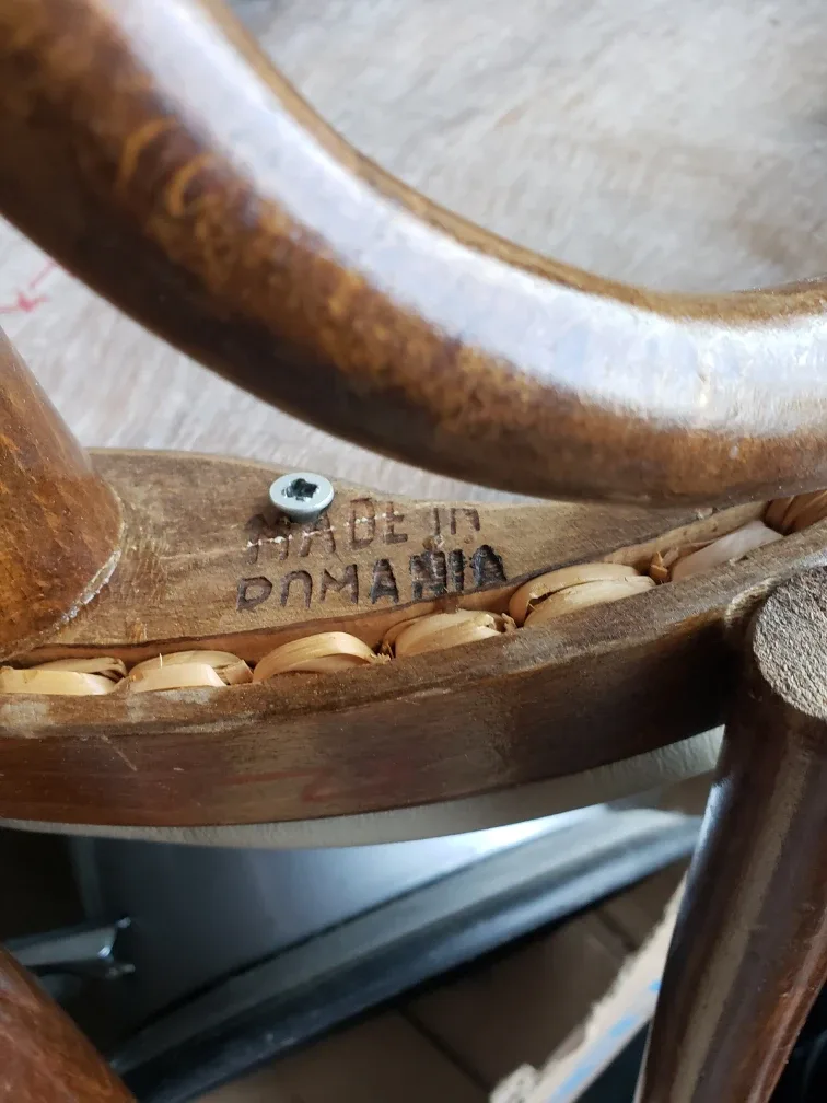 Pair of Vintage Wooden Bar Stools image indicator(2)